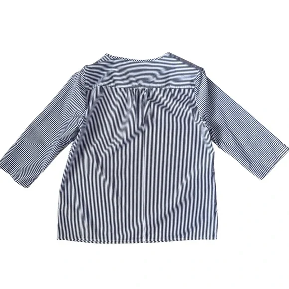 J.Crew Thomas Mason 3/4 Sleeves Top in Stripes Small 100% Cotton - Picture 4 of 8
